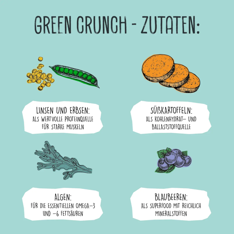 VEGDOG Green Crunch - Alleinfuttermittel (pflanzlich/vegan)